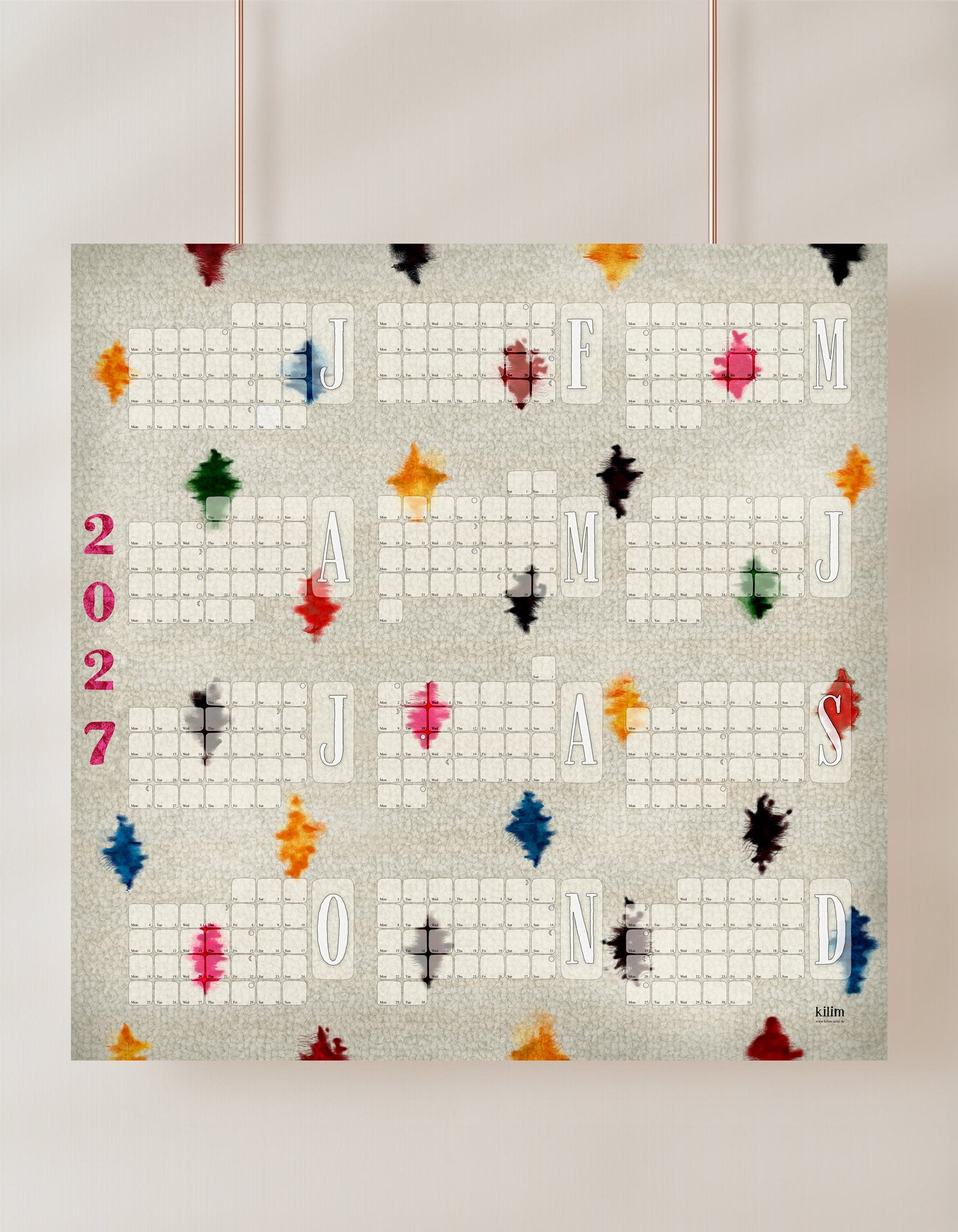 Fine Art Wandkalender // Berber Harlekin - Kilim