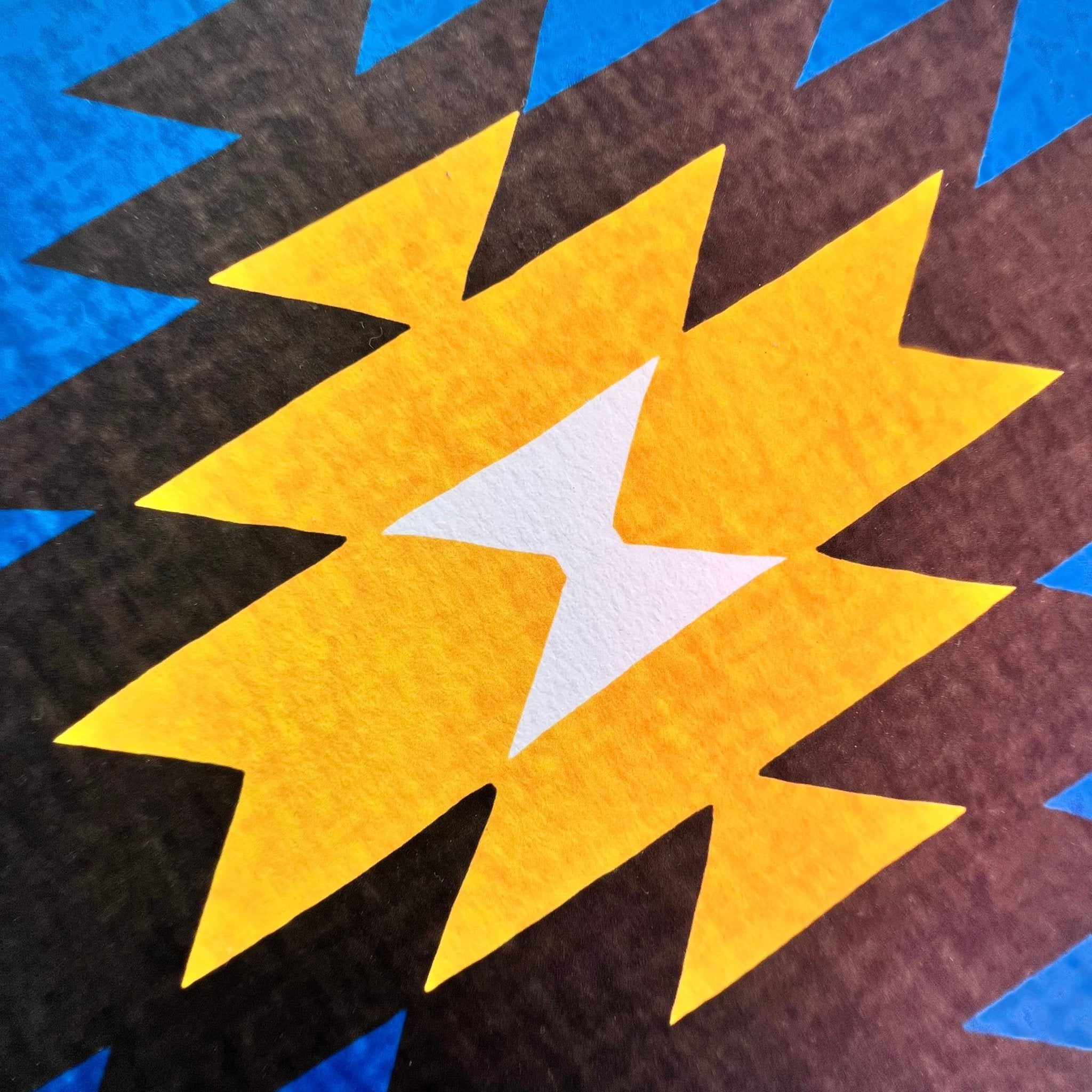 Kunstdruck Kilim Yamka azurblau - Kilim