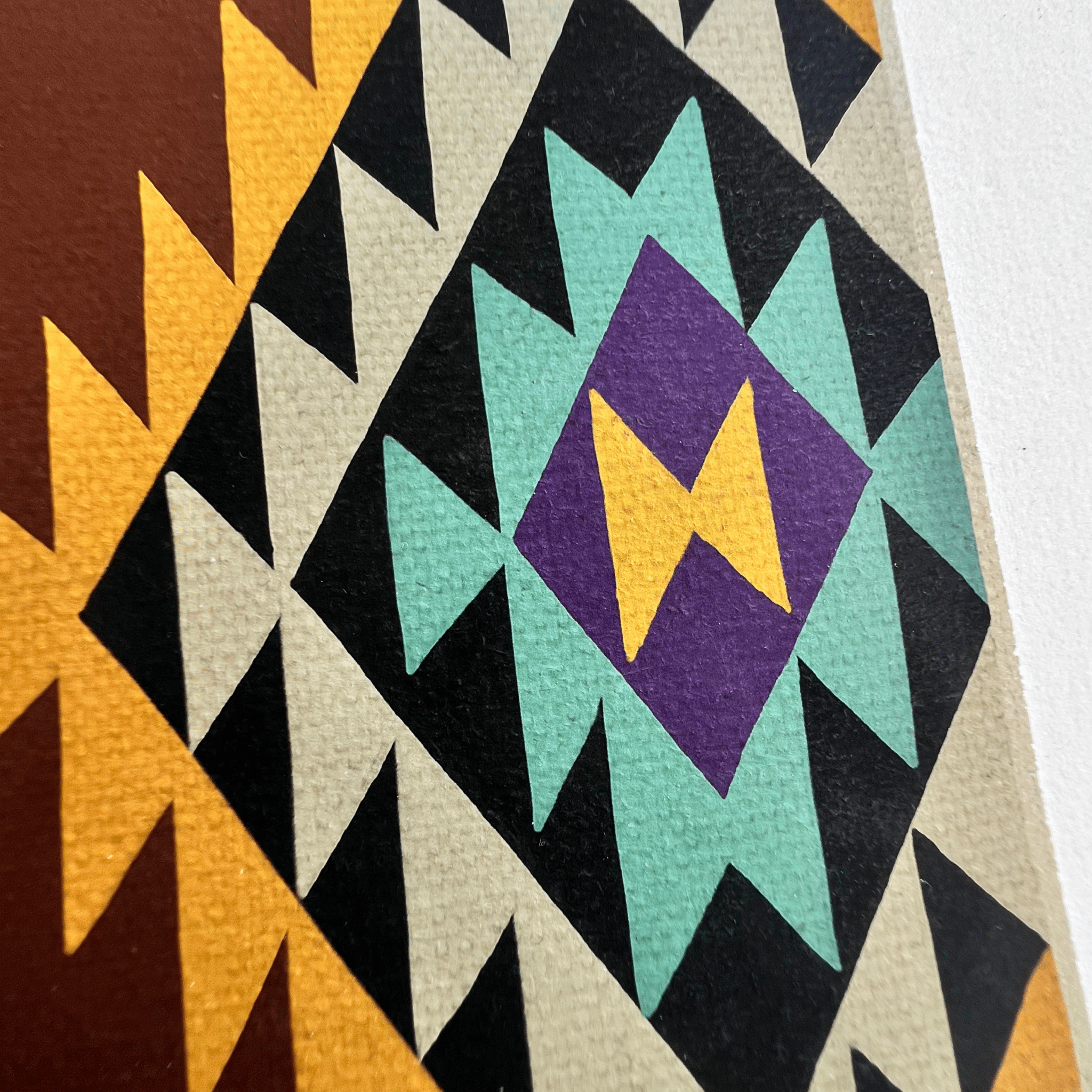 Kunstdruck Peacock kastanienbraun - Kilim