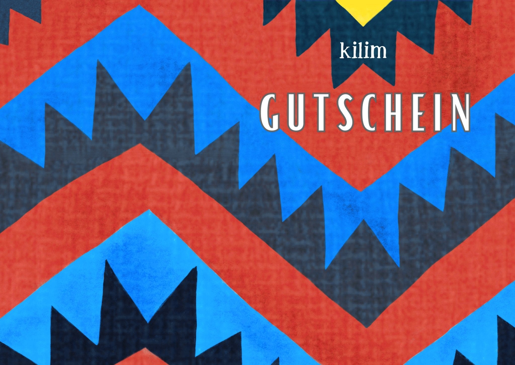 Geschenkgutschein rot (im Wert von 120 und 150 Euro) - Kilim