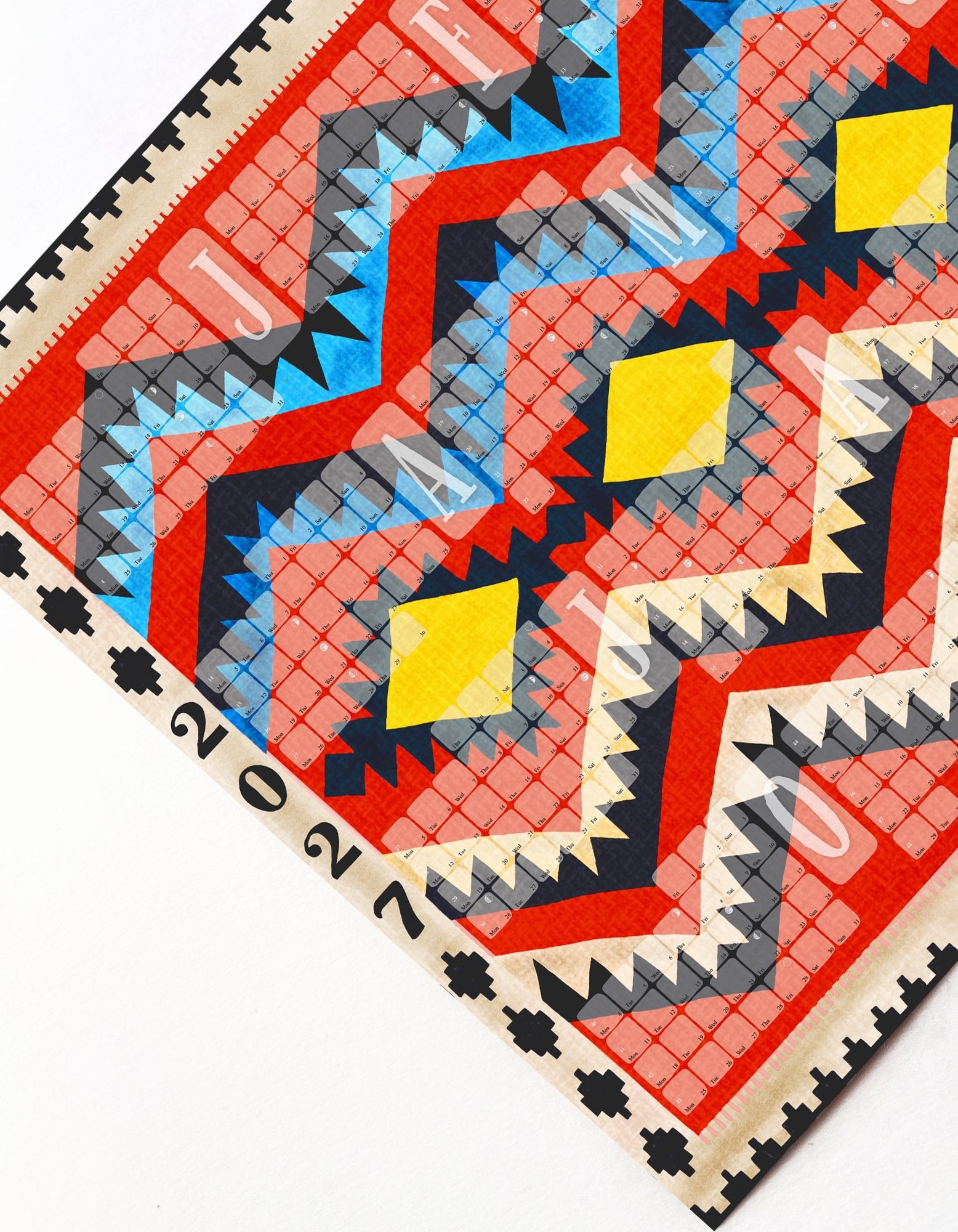 Fine Art Wandkalender // Kilim Classic rot - Kilim