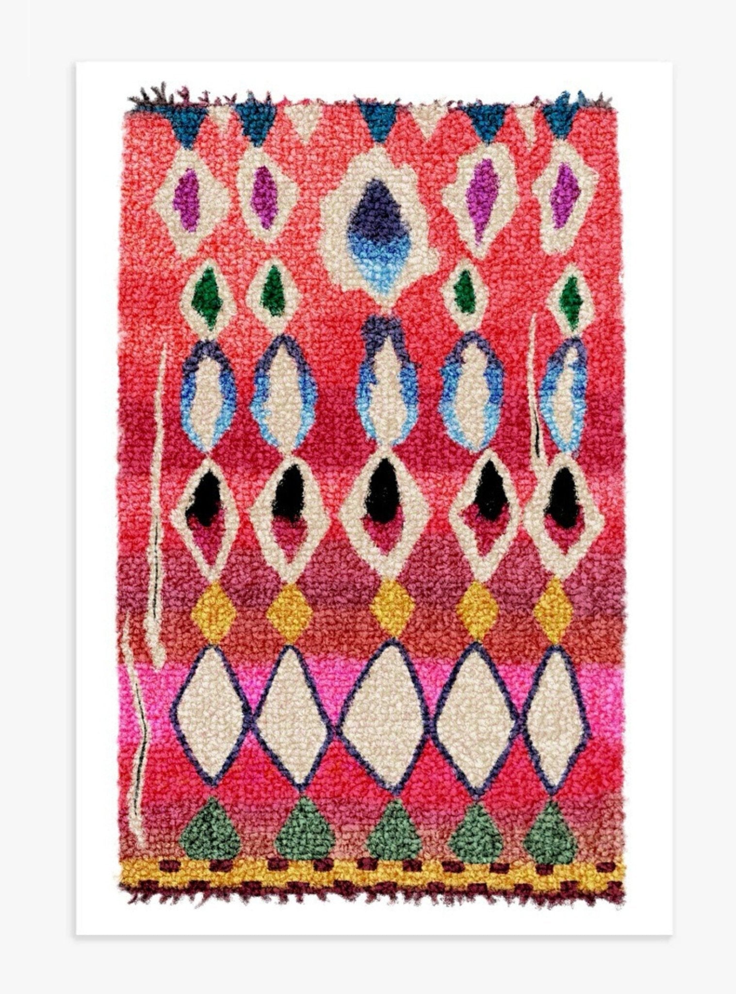 Kunstdruck Berber Rosa, No.1 - Kilim