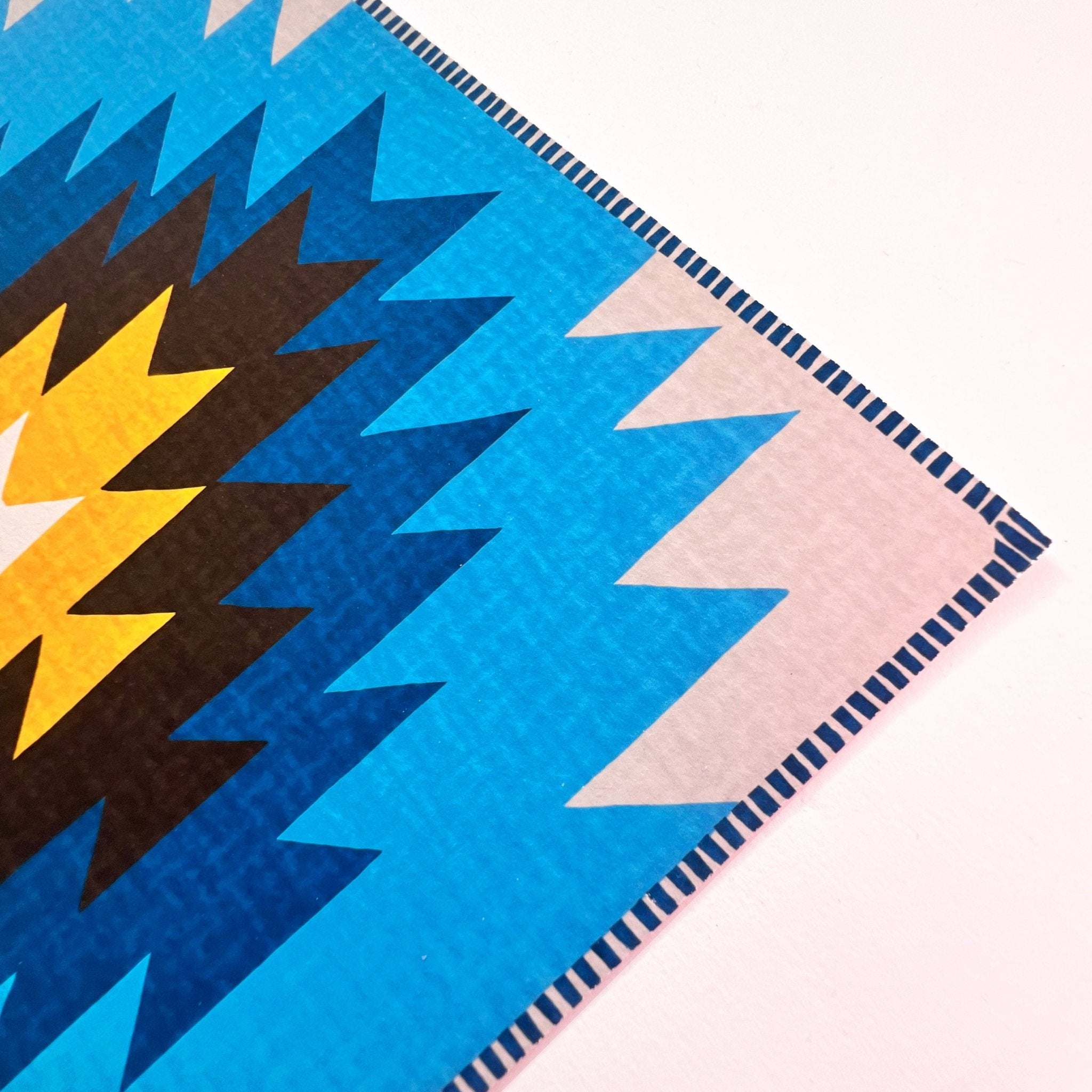 Kunstdruck Kilim Yamka azurblau - Kilim